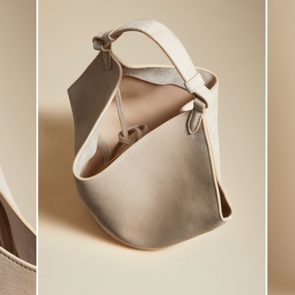 KHAITE Handbags - Khaite Mini Lotus in Coco Suede